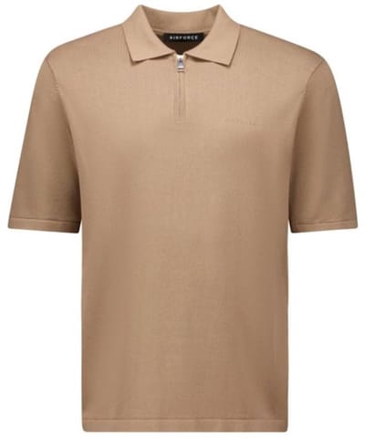 Knitted Zip Polo Heren Amporah L