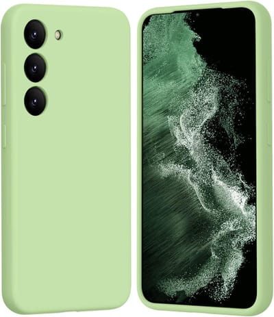 Casemania Hoes Geschikt voor Samsung Galaxy S24 Plus - Licht Groen - Liquid Siliconen Back Cover