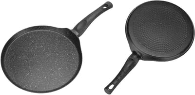 Pannenkoekenpan - Koekenpan Koekepan - Ontbijt Bereiden - Antiaanbaklaag - 28 cm - Zwart