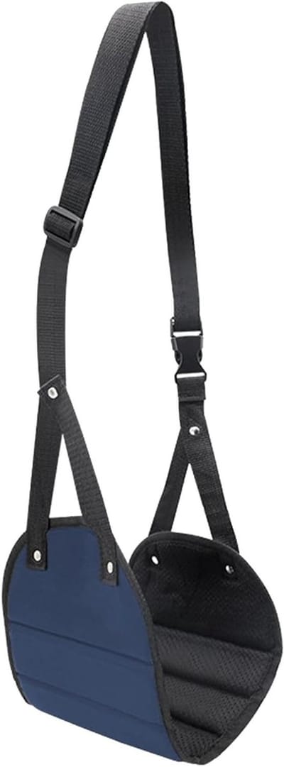 Voethangmat - Reisvoetsteun - Comfortabel Reizen - Verstelbare Riemen - 49 x 435 cm - Zwart