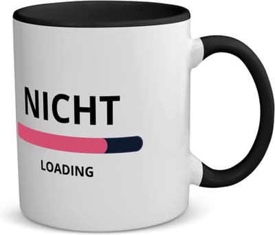 Akyol - nicht loading koffiemok - theemok - zwart - Nicht - ochtendkoffie laden - verjaardagscadeau - verjaardag - cadeau - cadeautje voor nicht - nicht artikelen - kado - geschenk - gift - 350 ML inhoud