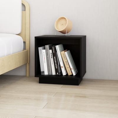 vidaXL - Nachtkastjes - 2 - st - 40x30x40 - cm - massief - grenenhout - zwart
