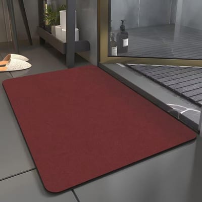 Tapis de sol de salle de bain Tapis de salle de bain Humidité Évacuation de l'humidité Séchage rapide Résistant à la saleté Antidérapant Tapis en terre de diatomées Durables 40*60cm