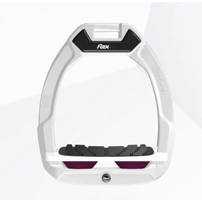 Veiligheidshaken voor paardrijden Incliné Grip Wit/Wit/Pruim Flex-On Safe-On