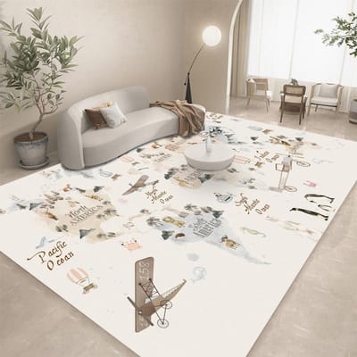 Dieren Wereldkaart Tapijt voor Slaapkamer Woonkamer Huis Sofa Kinderkamer Kinderen Grote Vloermat Cadeaus Huisdecoratie Kleed 40X60CM