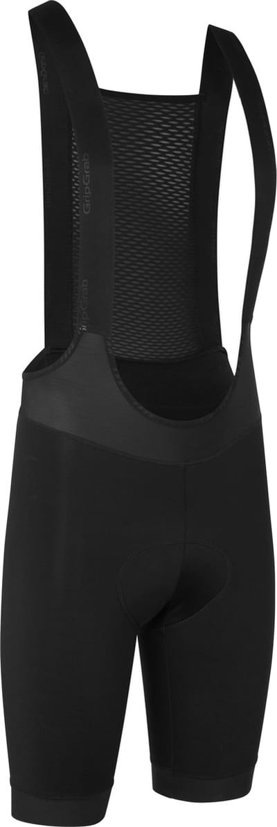 GripGrab - AquaRepel Herfst Winter Softshell Fietsbroek Waterafstotende Thermo Bibshorts met Zeem en Bretels - Zwart - Heren - Maat M