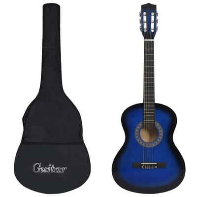 vidaXL - Gitaar - klassiek - beginner - met - tas - 3/4 - 36" - blauw