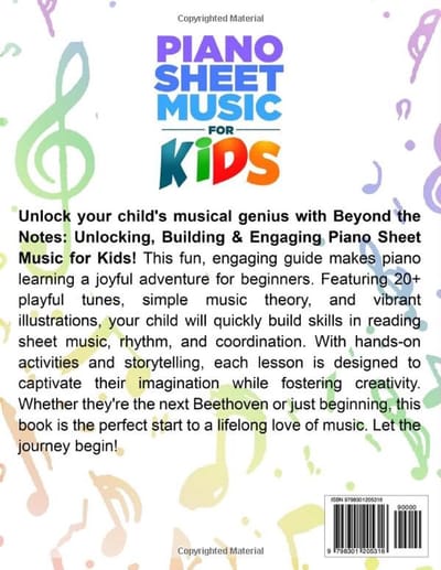 Kindvriendelijke Piano Bladmuziek en Muziektheorie: Eenvoudige Keyboardlessen voor Kinderen