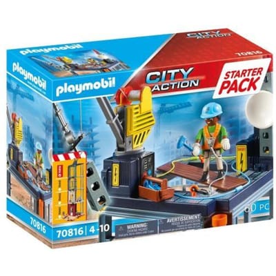 PLAYMOBIL Starterpack City Action Bouwplaats met lier - 70816