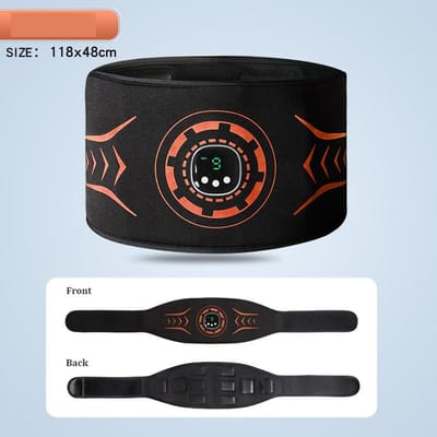 Elektrische Buik EMS Spier Massagetool Lichaams Slankheid Riem Buikvet Verbrandingsmachine Spieren Trainer Buik Bodybuilding Apparaat black