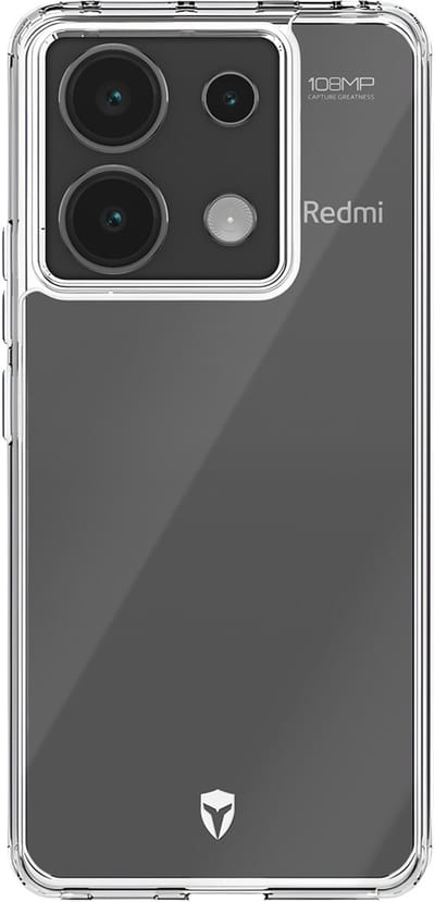 Force Case, Hoesje geschikt voor Redmi Note 13 Pro - FEEL Versterkt Tryax System met 3D Inserts, Transparant