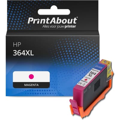 PrintAbout huismerk Inktcartridge 364XL (CB324EE) Magenta Hoge capaciteit Geschikt voor HP