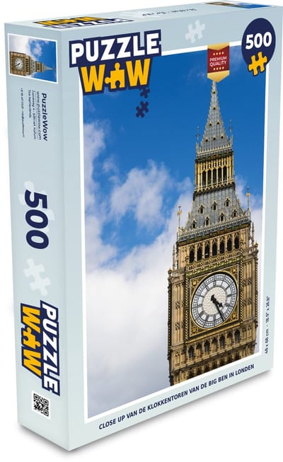 Puzzel Close up van de klokkentoren van de Big Ben in Londen - Legpuzzel - Puzzel 500 stukjes