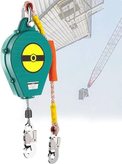 Professionele Automatische Valbeveiliging en Veiligheidsharnas voor Hoogtewerkzaamheden 3-20m