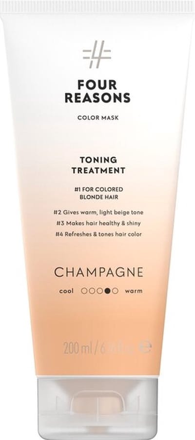 Four Reasons - Color Mask Toning Treatment voor Blond Haar - Verfrist de Haarkleur en Geeft een Champagne Tint - 200ml