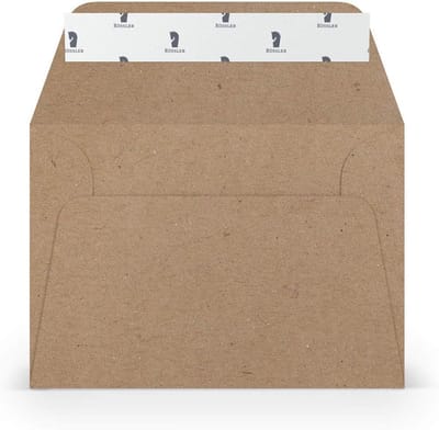 Kraftpapier Enveloppen C6 Zelfklevend zonder Venster - 100stuks Dik Papier 100 g/m²