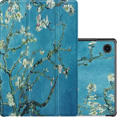 Hoes - Geschikt voor Samsung Galaxy Tab A8 - Dun & Stevig - Trifold Bookcase - Hard Cover - Hardcover Book Case - Tablet Hoesje - Bloesem