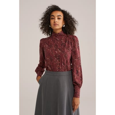 WE Fashion T-shirt Burgundy Red Taglia: 3XL | Maglie a manica lunga Outlet | Donna | Marrone