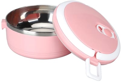 Dailygoods- Lunchbox Thermisch Geïsoleerd - 304 Roestvrij Staal - Rond - Voor Thuis/School/Kantoor - Duurzaam - Warmtebehoud tot 1 Uur - Voedselcontainer