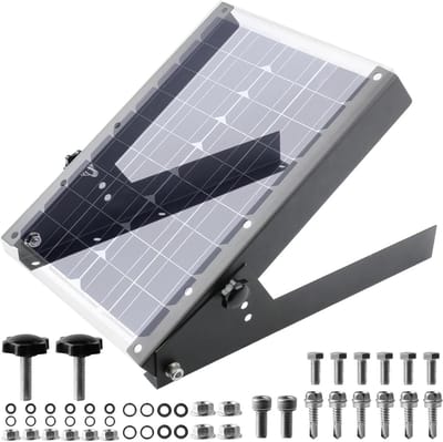 Verstelbare zonnepaneelhouders, 0-60 graden hoek instelbaar, 35 cm zonnepaneelhouders voor muur, dak, camper, boot, off-grid zonne-systemen