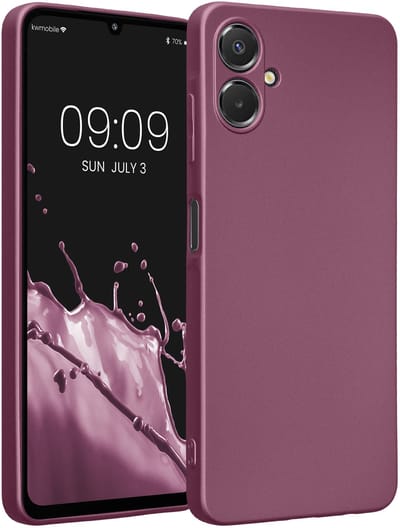 kwmobile metallic telefoonhoesje van TPU - geschikt voor Samsung Galaxy A06 - Flexible case voor smartphone - In metallic lila