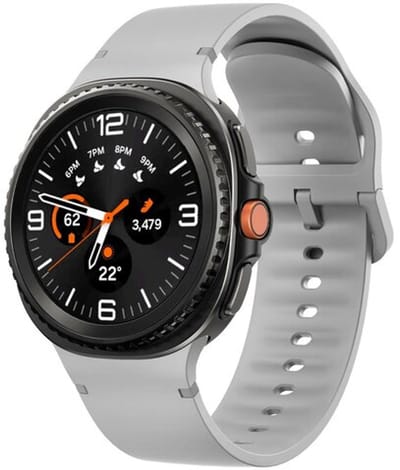 By Qubix - smartwatch bandje - Compatible Samsung bandje - Soft siliconen band - Maat: S/M - Grijs - Geschikt voor Samsung Galaxy Watch 9 (40/44mm) - Watch 8 (40/44mm) - Watch 8 Classic (46mm)