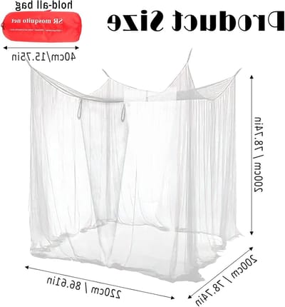 Allecto - Outdoor Mosquito Net - Bescherming tegen insecten - 220 x 200 x 200 cm - Geschikt voor eenpersoonsbed en tweepersoonsbed - Ideaal voor ca...