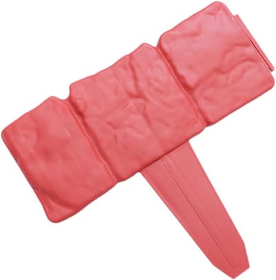 20 stuks oranje tuinomheining, steenachtige gazonrand, opvouwbare en aansluitbare plantenverdeler voor buitenlandschapsarchitectuur, duurzame plastic decoratie (28 x 23,5 cm)