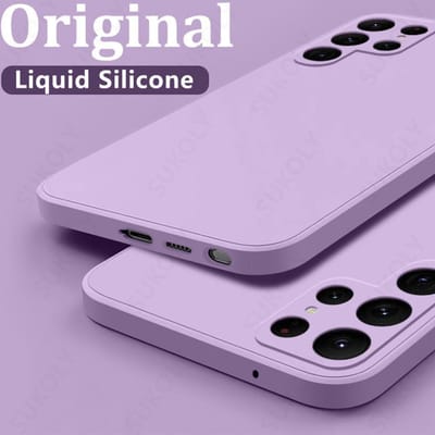 Hoesje Voor Samsung Galaxy S24 S23 S22 S25 Ultra S24 FE A56 A55 A53 A54 A16 A17 5G S25 Edge Schokbestendig Vloeibaar Siliconen Telefoonhoesje S25 Edge