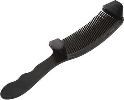 Haarkam Plat - Kapperskam Styling - Precisie Knippen - Ergonomisch S-Design - 22 cm - Zwart