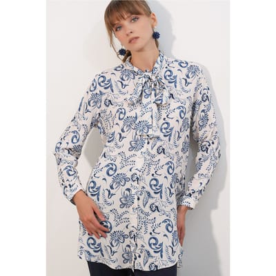 Lange Bloemen Viscose Shirt