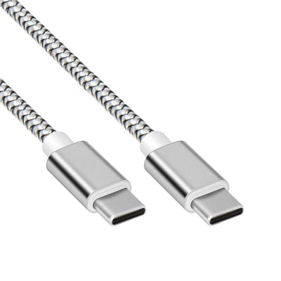 USB C kabel | Laadsnelheid 5V / 2.4A / 4.5 watt | USB 2.0 | 480 Mb/s | Type C naar C | Male to male | Grijs | 1 meter | Allteq