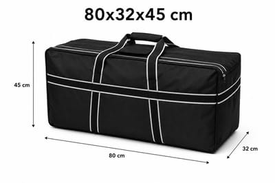 Van coos&aar | Basics Reistas met schouderriem - 80 x 32 x 45 cm - XXXXL - 90 Liter - Zwart