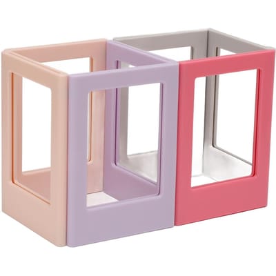 34 Pièces Cadre Photo Magnétique 3 Pouces Magnétisme 4 Côtés Porte-Photo pour Réfrigérateur Classeur multicolore