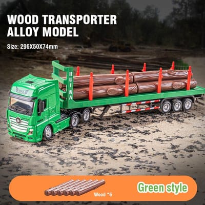 Huina 1/50 Legering Technisch Transportvoertuig Statisch Model Die-Cast Auto Speelgoed Houten Transport Vrachtwagen Speelgoed Voor Jongens Kinderen Cadeaus