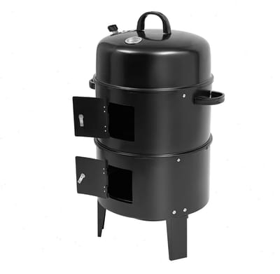 Celestul - 4-in-1 Multifunctionele BBQ - Grill - Stook - Rookoven met Deksel en Thermometer - Houtskoolgrill – 2 Verstelbare Kleppen
