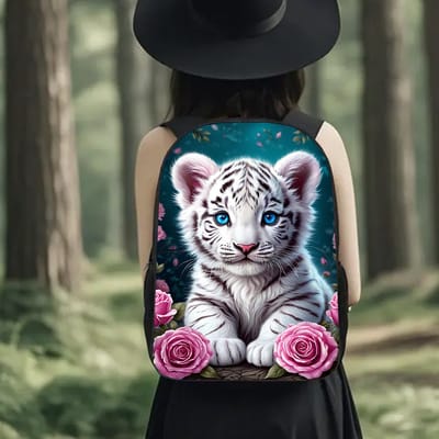 Baby Tijger Rugzak | Schattige Rugzak | Rugzak Dames | Schattige Rugtas | Rugzak meisje | Mooie rugzakken met welp | 20 - 25 liter
