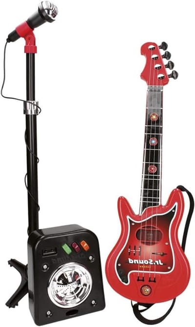 Speelgoed Gitaar - Kindergitaar Set - Muziek Maken - Met Versterker - 63 cm - Rood