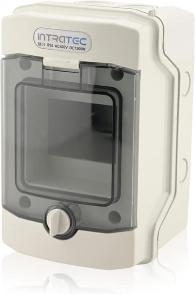 Verdeelkast Opbouw IP65 voor Buiten, Tuin, Kelder en Garage - 1 Rij, Capaciteit 4 Modules