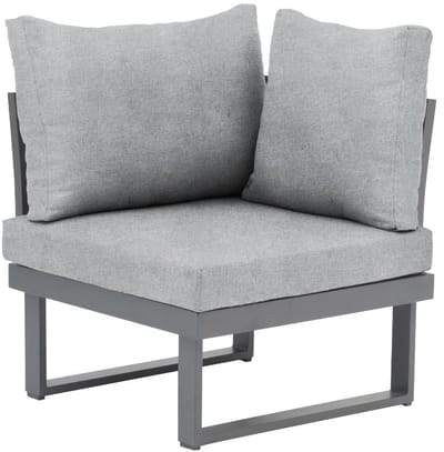 Loungeset SenS-Line Olympia Diningset Family Tuinset 5-delig Aluminium/Hout Hoekbank - 351311