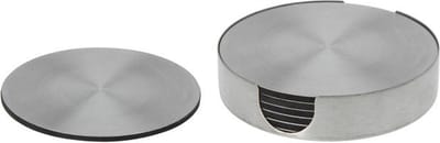Excellent Houseware Onderzetters rvs 6 stuks 105x105x32mm