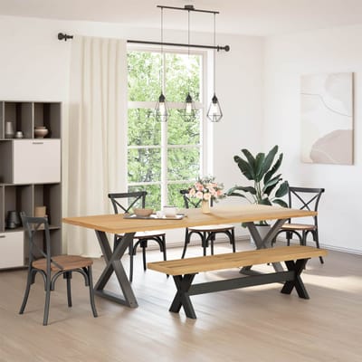 vidaXL - Eetbank - NOAIN - 160 - x - 41 - x - 45 - cm - Massief - grenenhout - Naturel