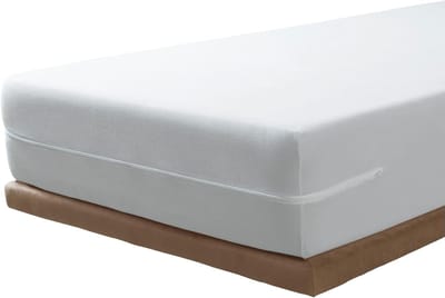 Elastische Matrashoes met Ritssluiting - Waterdichte en Ademende Katoenen Beschermer 150 x 190/200 cm | Tot 30 cm Hoog