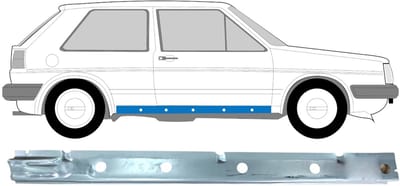 Binnenste reparatie dorpel voor Volkswagen Golf 2 1982-1992 / Rechts