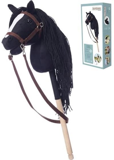 Steekpaard met Troosje - Hoogwaardig Pluche Hobby Paard voor Kinderen met Teugels en Verstelbare Schouderriem - Perfect voor Hobby Horsing