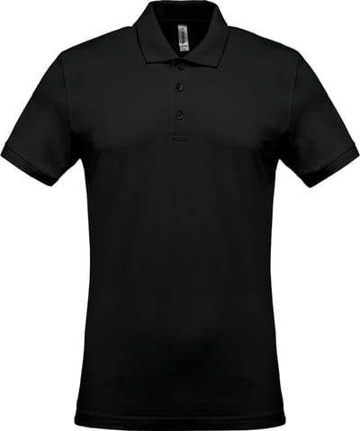 Kariban Piqué-herenpolo korte mouwen K254 - Black - S