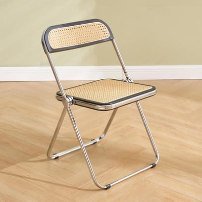 Klapstoel Rotan - Eetkamerstoel - Flexibel Zitten - Ademende Rattan Zitting - 76 cm Hoog - Natuurlijk
