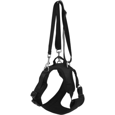 Hond Tilband Helpt Voorpoten Optillen Zacht Fleece Gevoerd Draagbare Hond Tilband voor Kleine Middelgrote S black