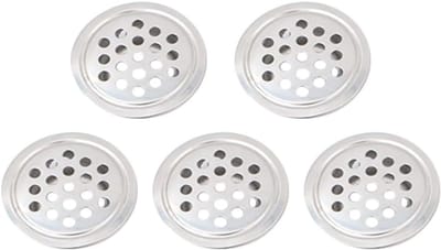 Ventilatie Rooster - Luchtgaten RVS - Meubel Ventilatie - Vocht en Insectenwerend - 19mm Diameter - Zilverkleurig