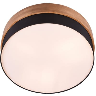Trio Lighting Plafondlamp Seasons hout/zwart Ø 50 cm